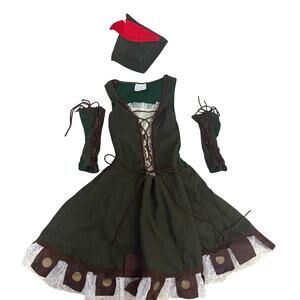 Robin Hood Forest Archer Costume Dress Set Size Small Spencers